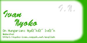 ivan nyoko business card